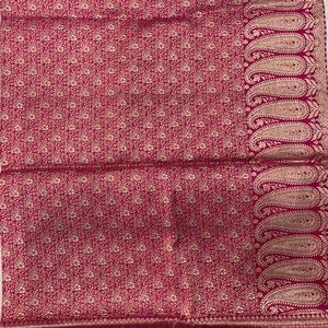 Banarasi silk saree magenta color great condition
